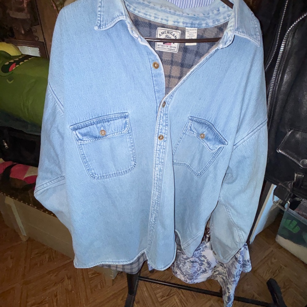 Vintage America Light Blue Button Down Shirt